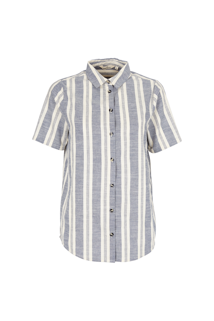 Basic Apparel Navy Short Sleeve Evita Shirt