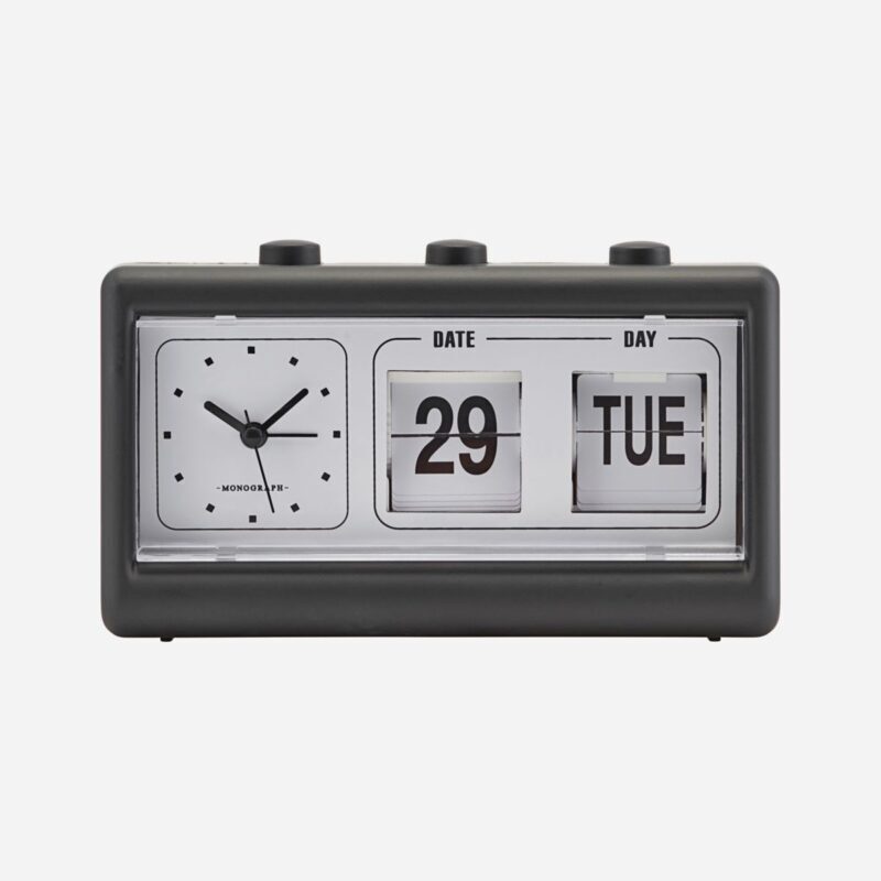 Monograph Retro Calendar Clock