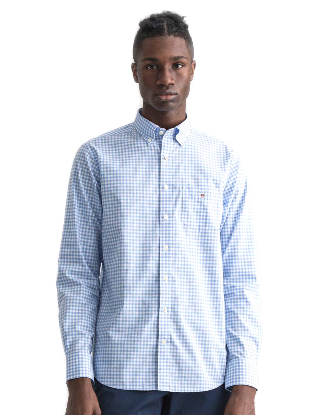 Gingham Check Shirt Light Blue