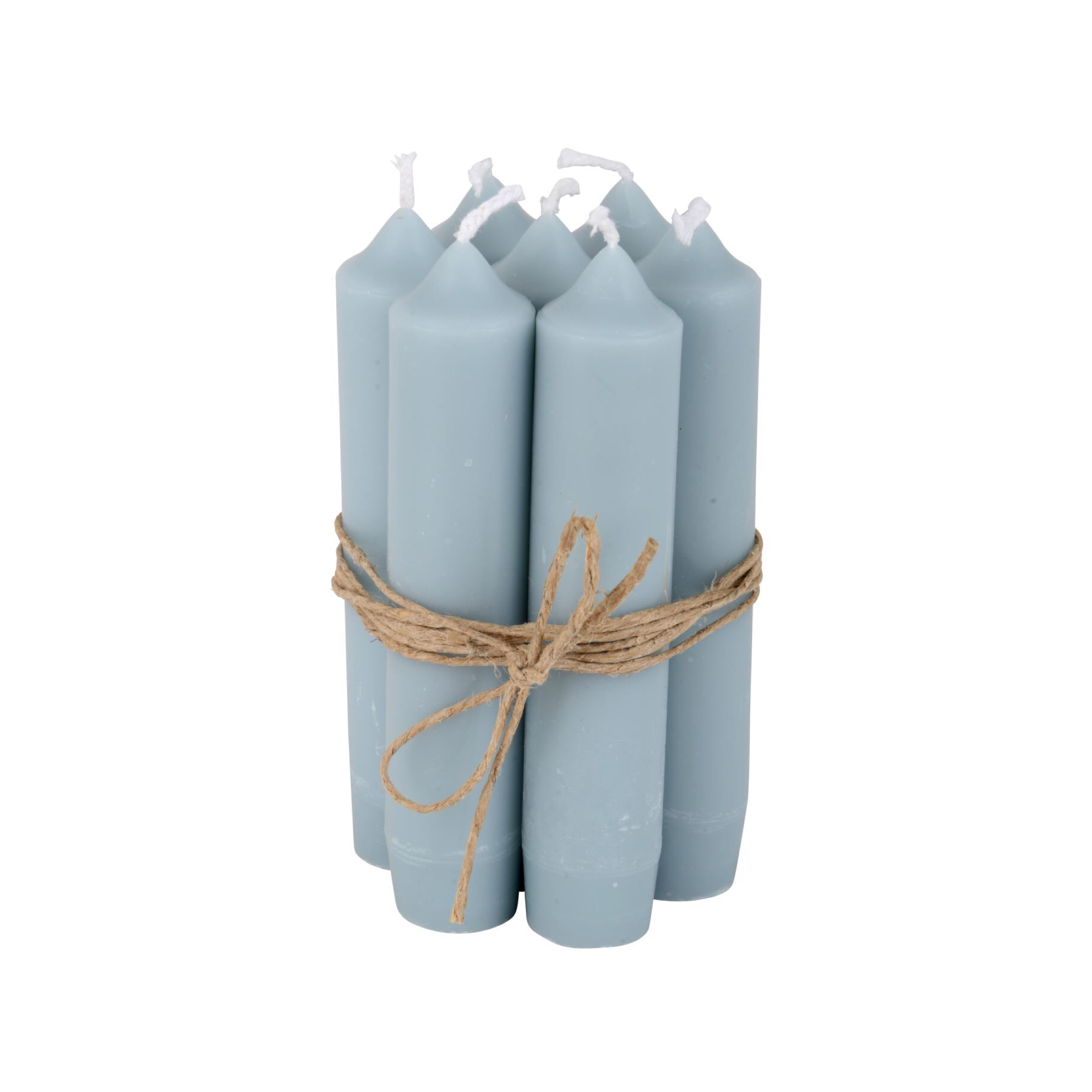 Ib Laursen Dusty Blue Short Dinner Candle – Set of 10