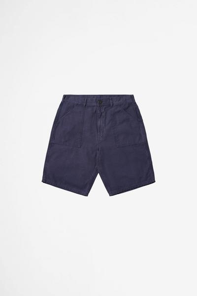 Navy Fat Short Sateen