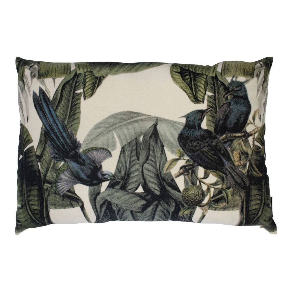 40 × 60cm Exotic Birds Velvet Cushion