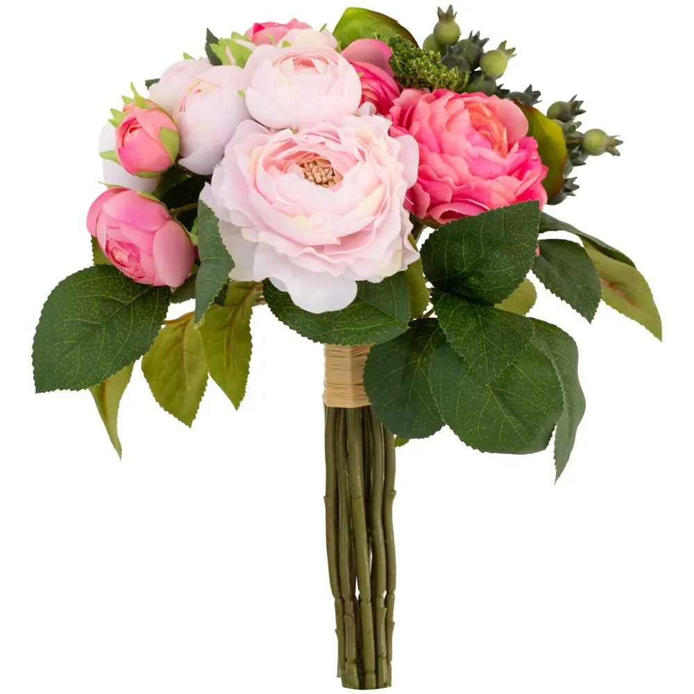 Grand Illusions Summer Bouquet Faux Flowers Pink