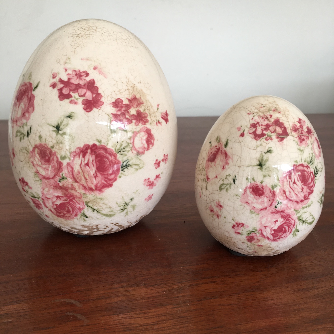 chic-antique-large-vintage-pink-rose-ceramic-egg