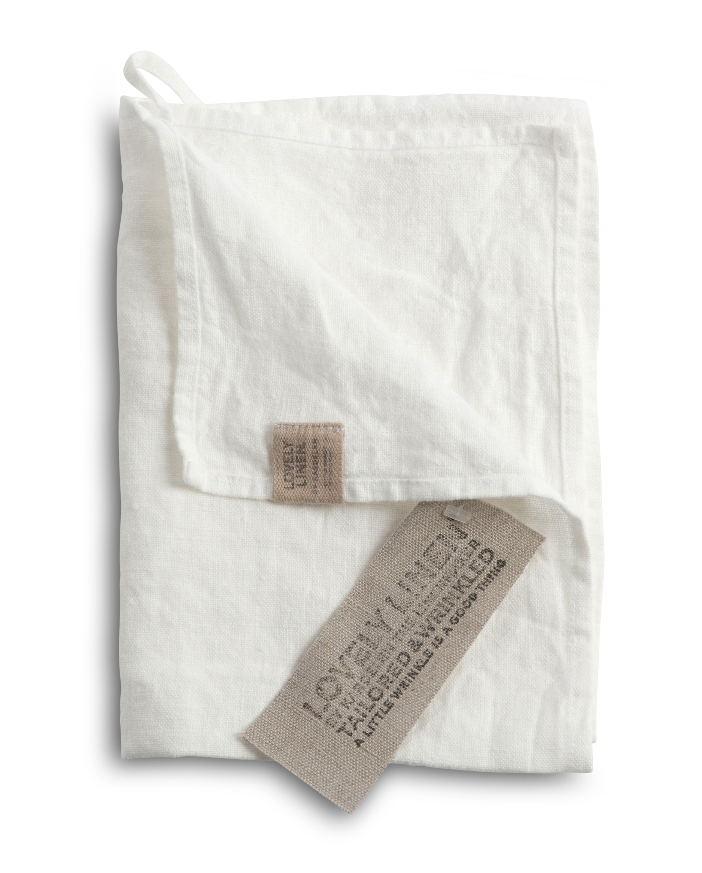 Lovely Linen 100% European Linen Guest Towel in Off White
