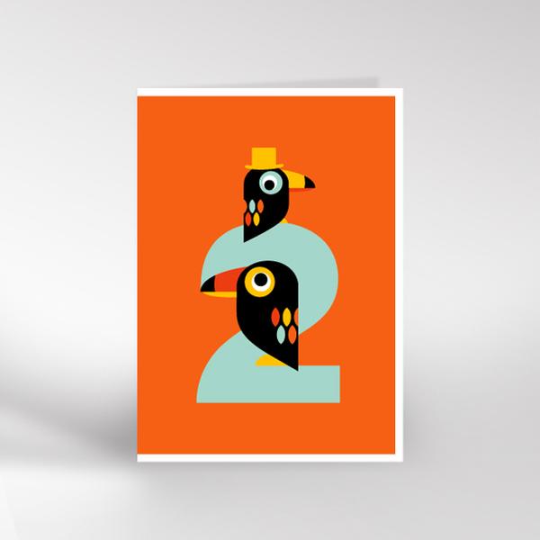 Age 2 Toucans Birthday Card