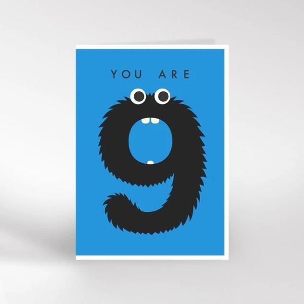 You Are 9 Birthday Card