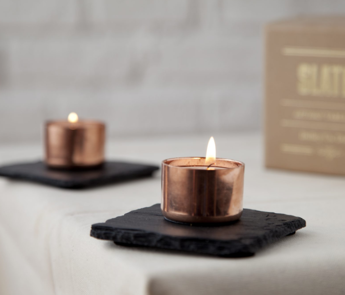 Square Copper Candle Holder