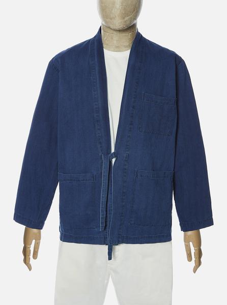 Trouva: Kyoto Work Jacket Washed Indigo Herringbone Denim