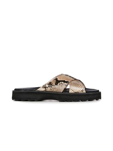 Manta Snake Sandal Pecan