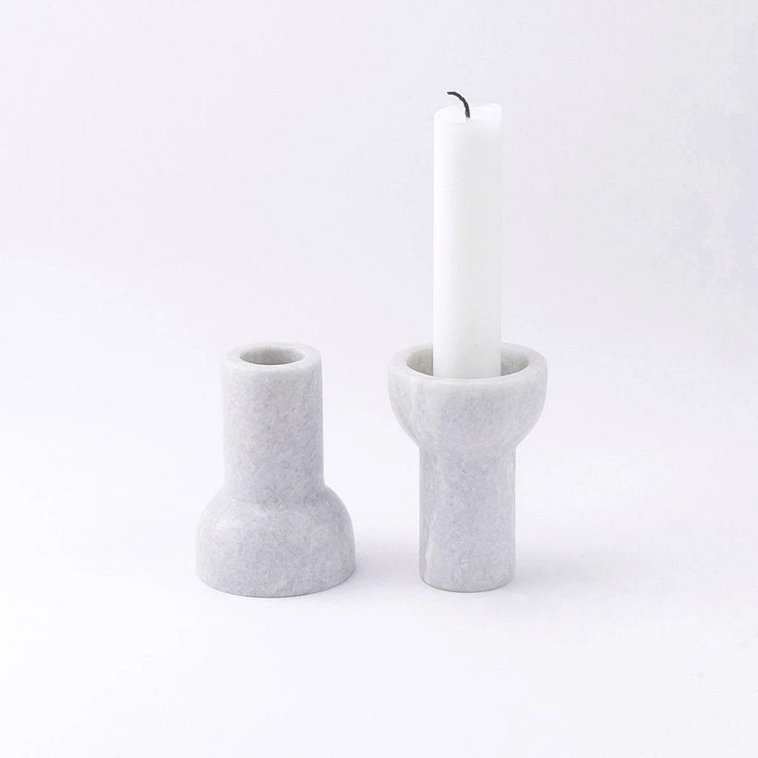Aaron Probyn Marble Candle and Tealight Holder