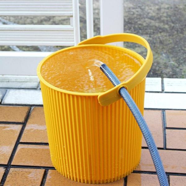 Hachiman Small Grey Yellow Lidded Storage Bucket - Trouva