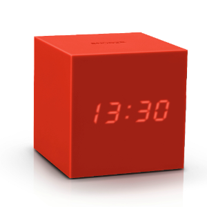 gingko-red-gravity-cube-click-clock