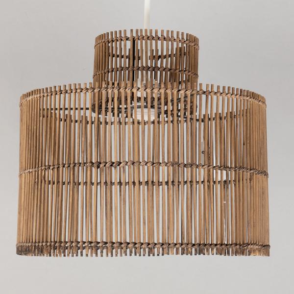Light & Living Brown Rodger Bamboo Cylinder Light Shade