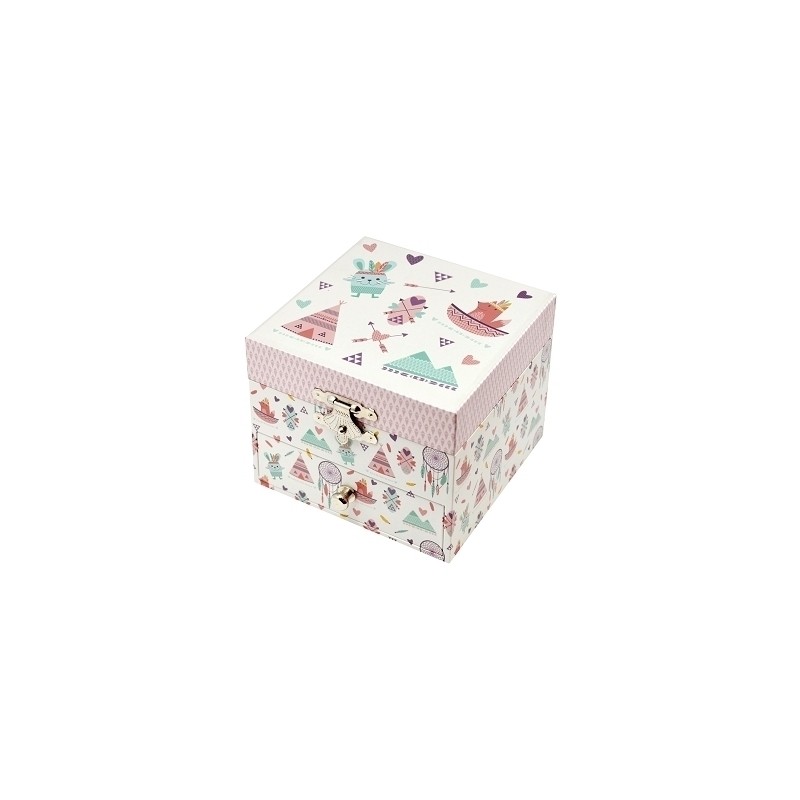 Trousselier Indian Glow in the Dark Cube Music Box