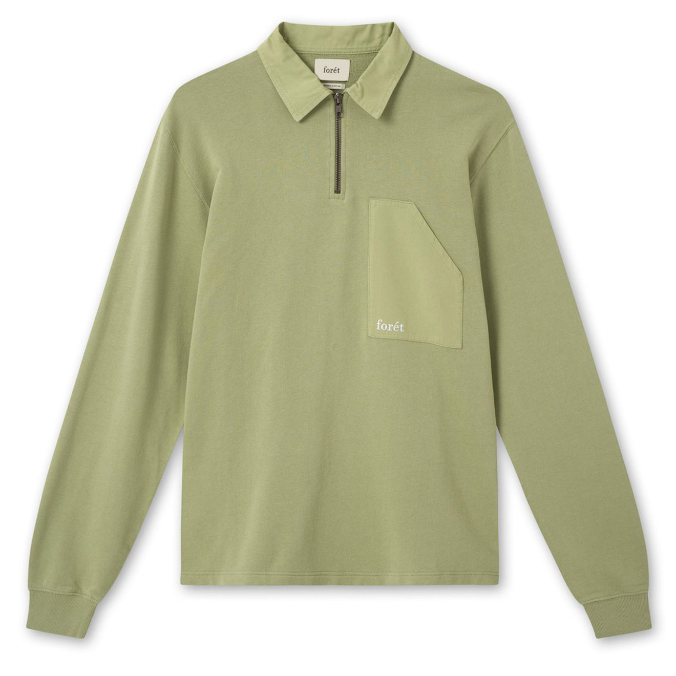 Trouva Cobra Half Zip Sweatshirt Sage