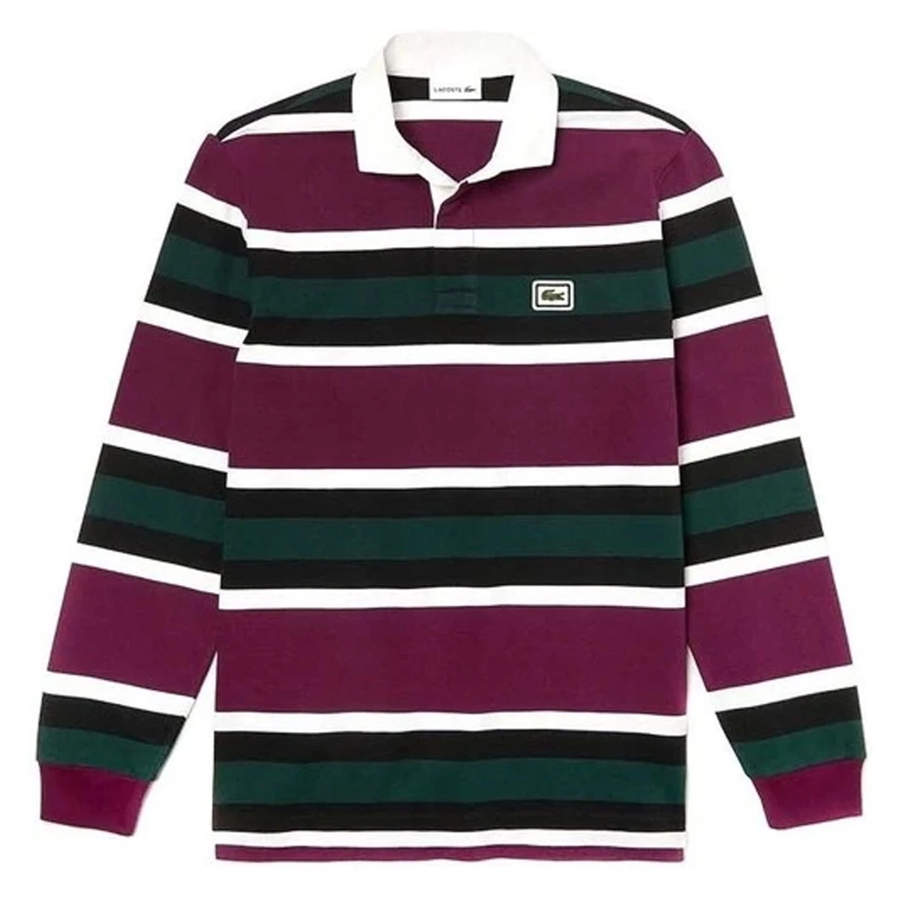 Striped Rugby Polo Shirt Bordeaux Kh 8633
