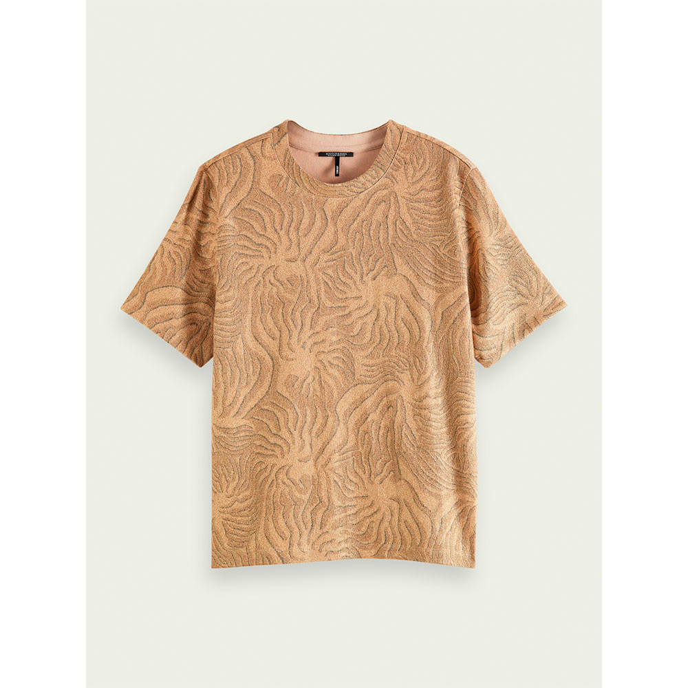Scotch & Soda Combo A Printed Relaxed-Fit Lurex Blend T-Shirt