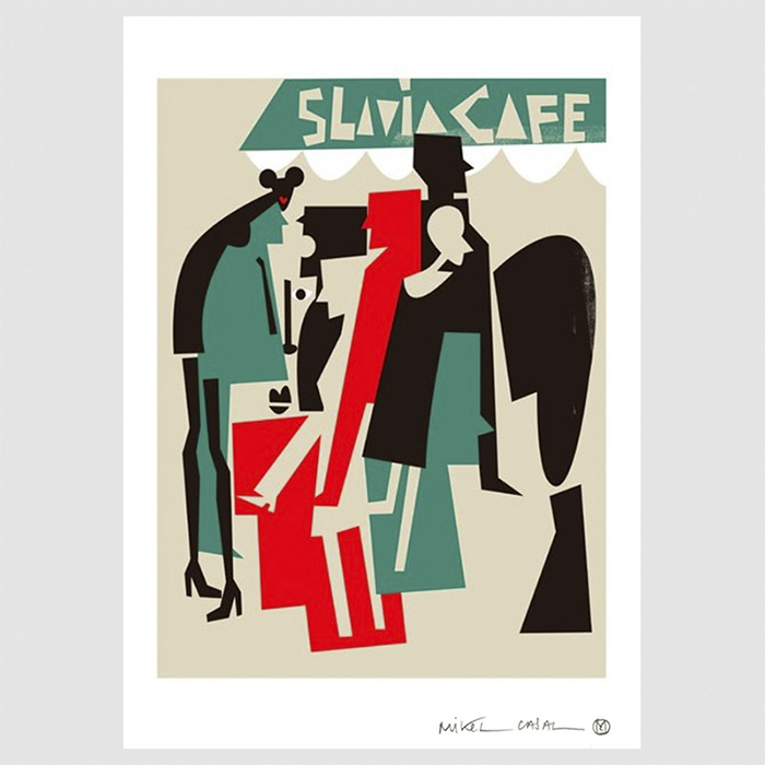 Mikel Casal Slavia Café Fine Art Paper Print A3