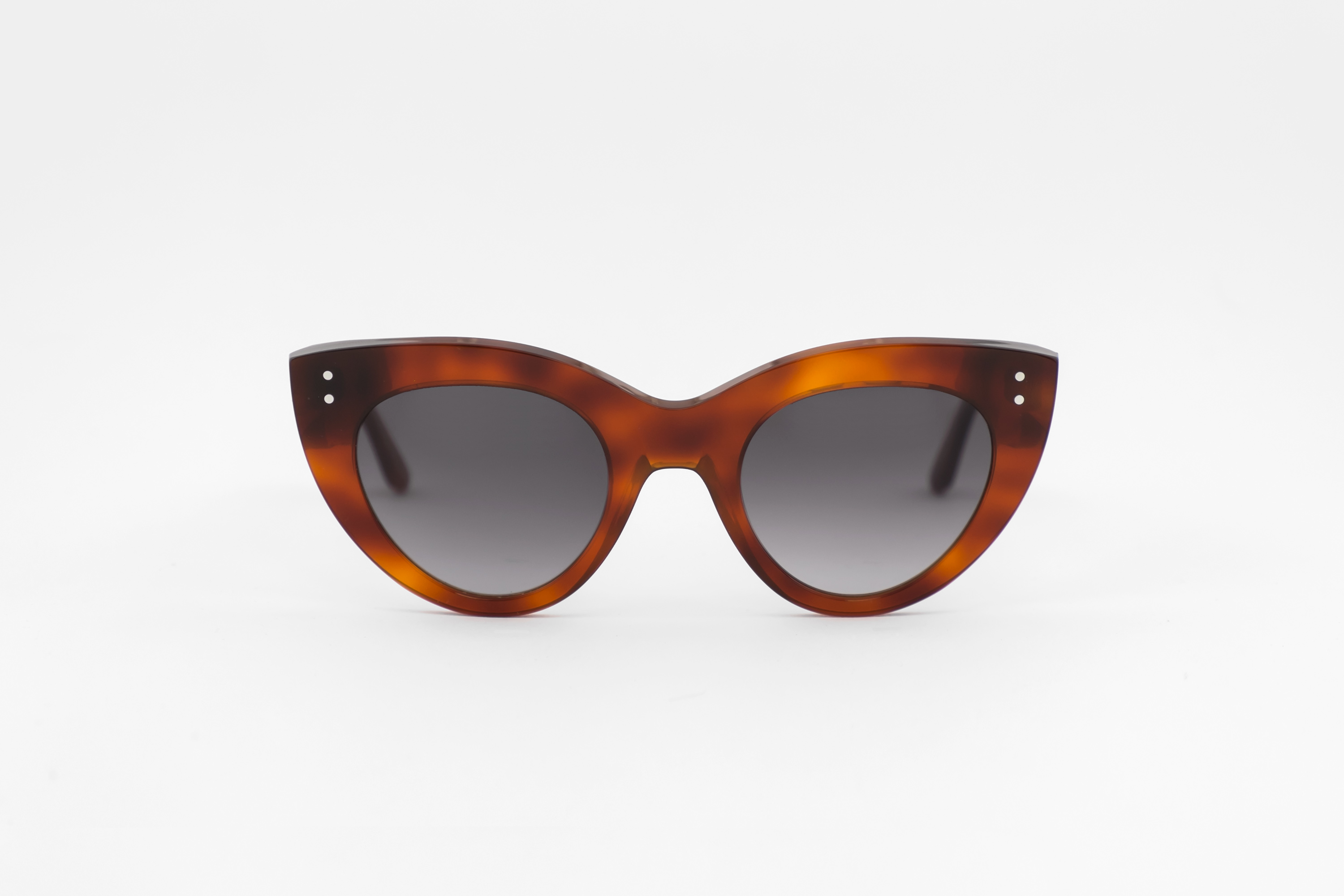 Monokel Eyewear June Amber / Grey Gradient Lens Sunglasses