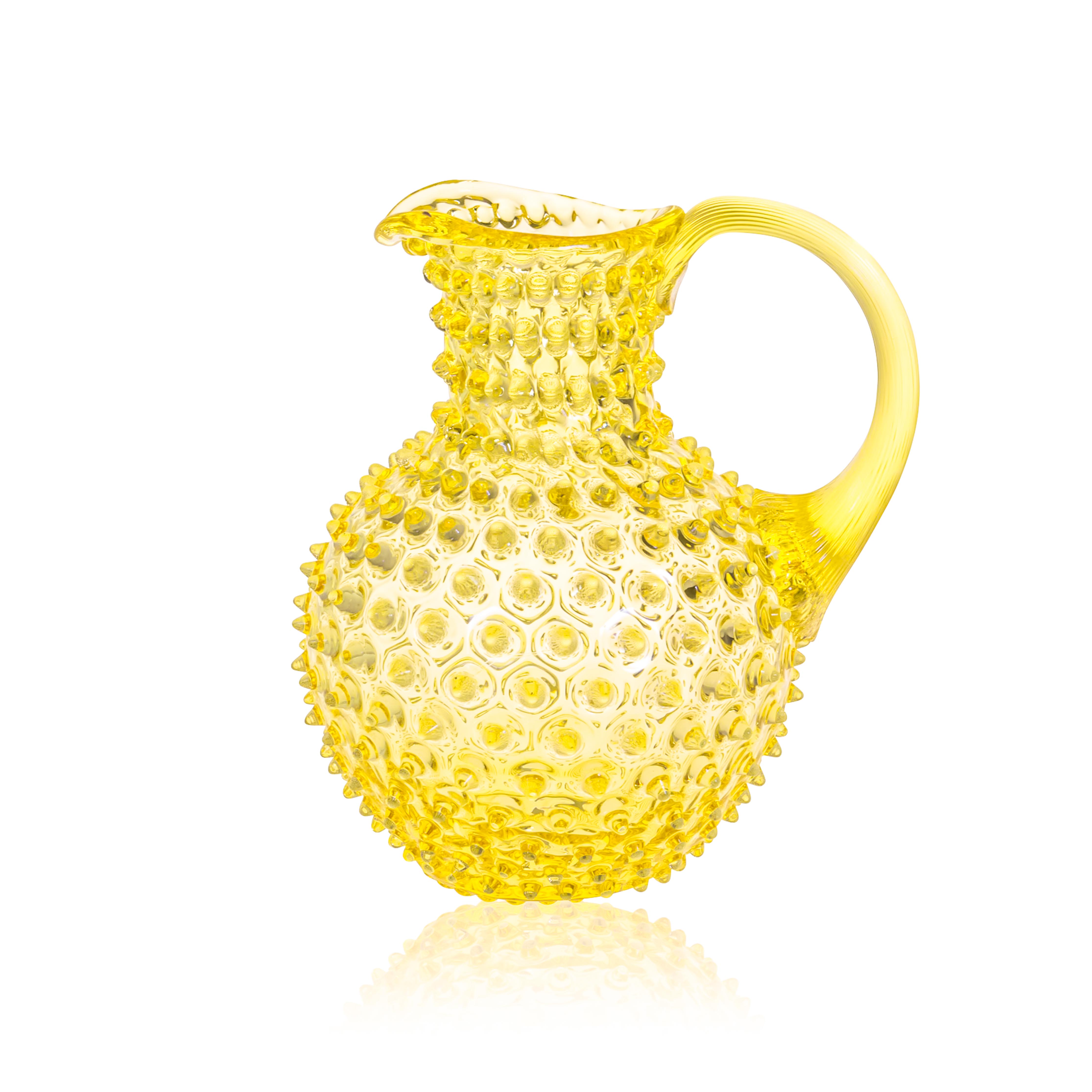 Or & Wonder Collection Hobnail Pitcher Sunshine Yellow Small