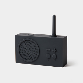 Lexon Design Dark Grey Tykho FM Radio and 3W Bluetooth Speaker