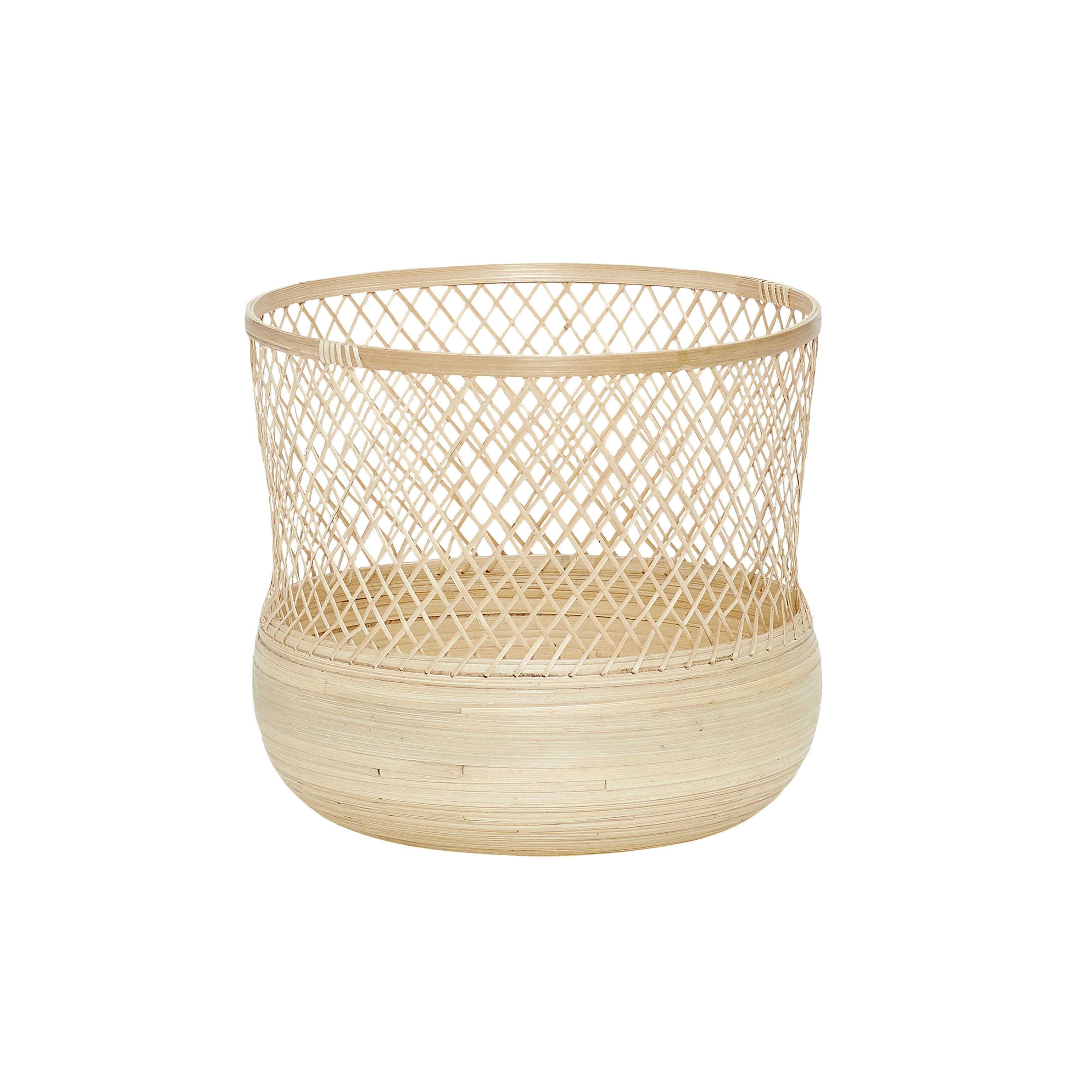Hubsch Round Bamboo Baskets in Large
