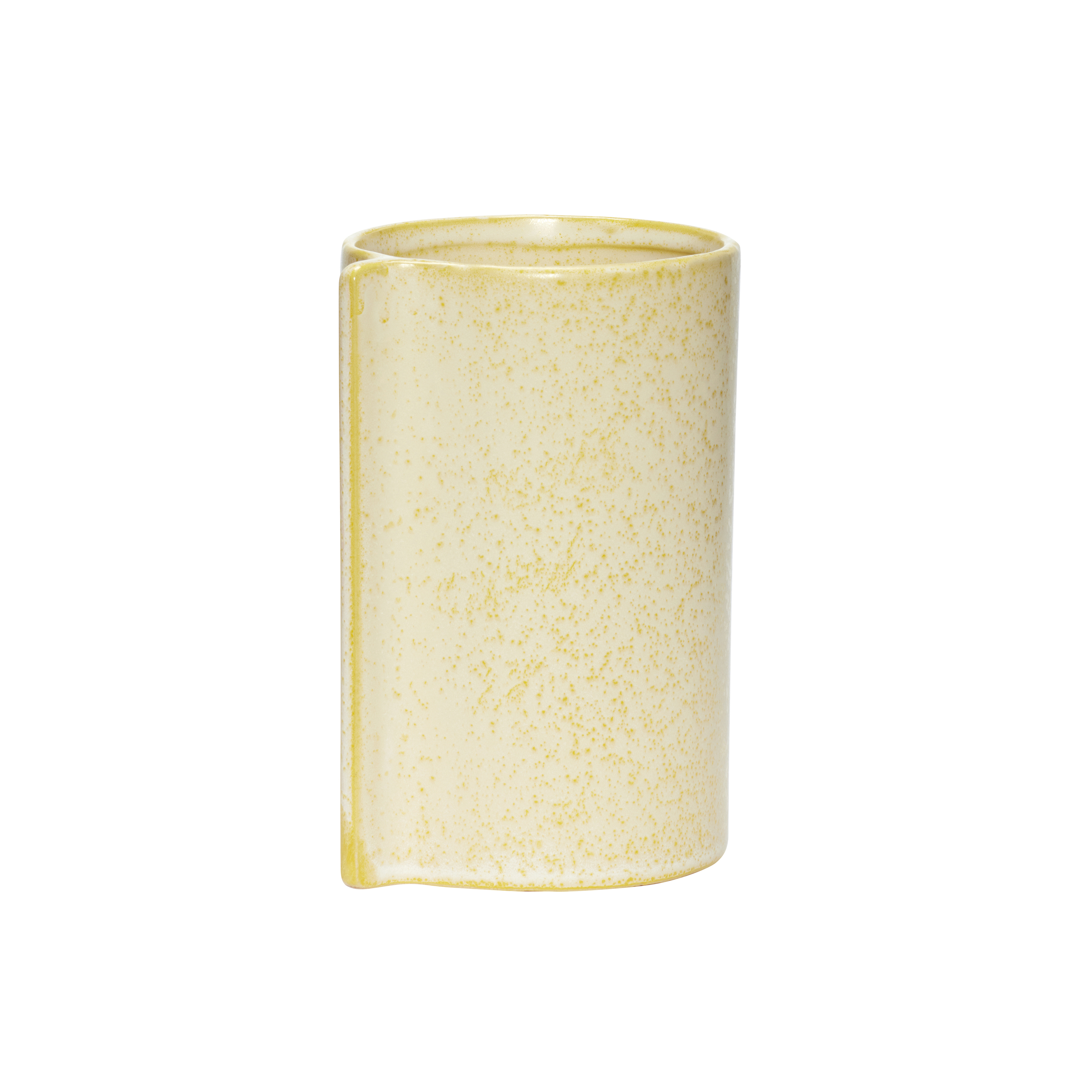 Hubsch Yellow Tall Ceramic Pot in Small 