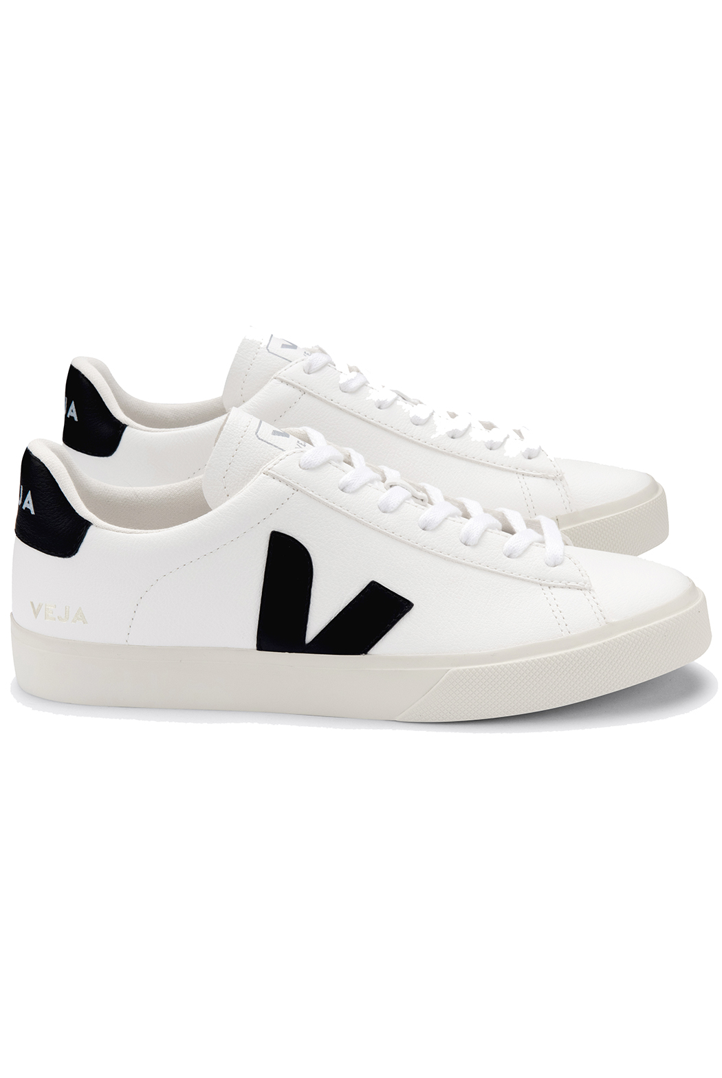 Veja Campo Chrome Free Leather Trainers White Black