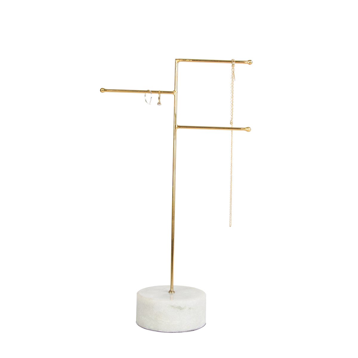 Sass & Belle  Marble & Brass Jewellery Stand