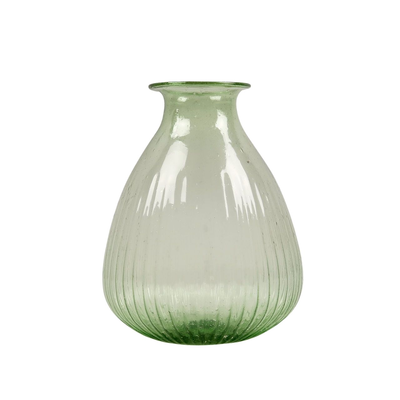 Terrace and Garden Ribbed Onion Vase Spring Green