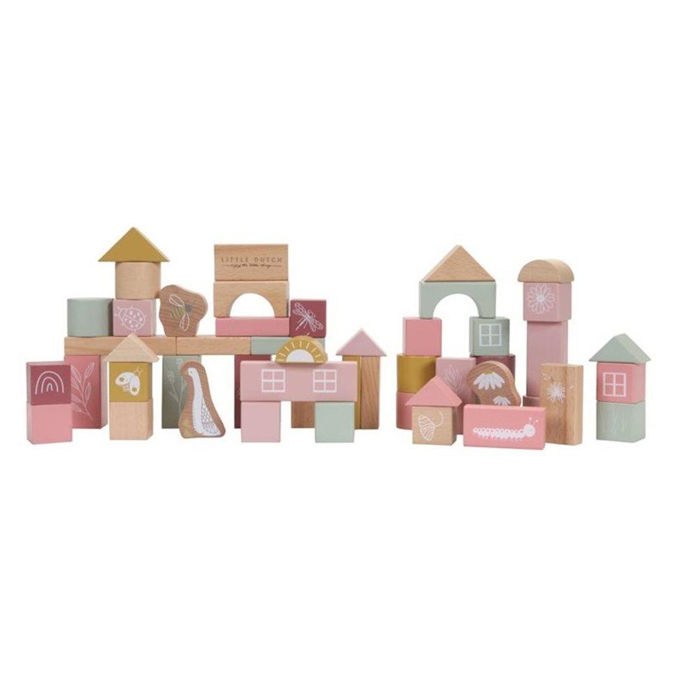 Little Dutch Goose Pink Wooden Building Blocks