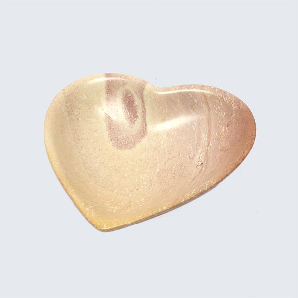 Soapstone Heart Dish 'Marbled Pink&#x27