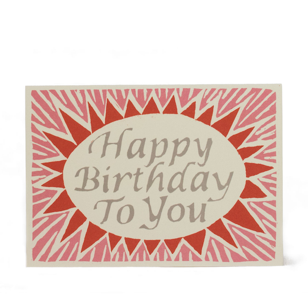 Happy Birthday To You Card In Pink And Red