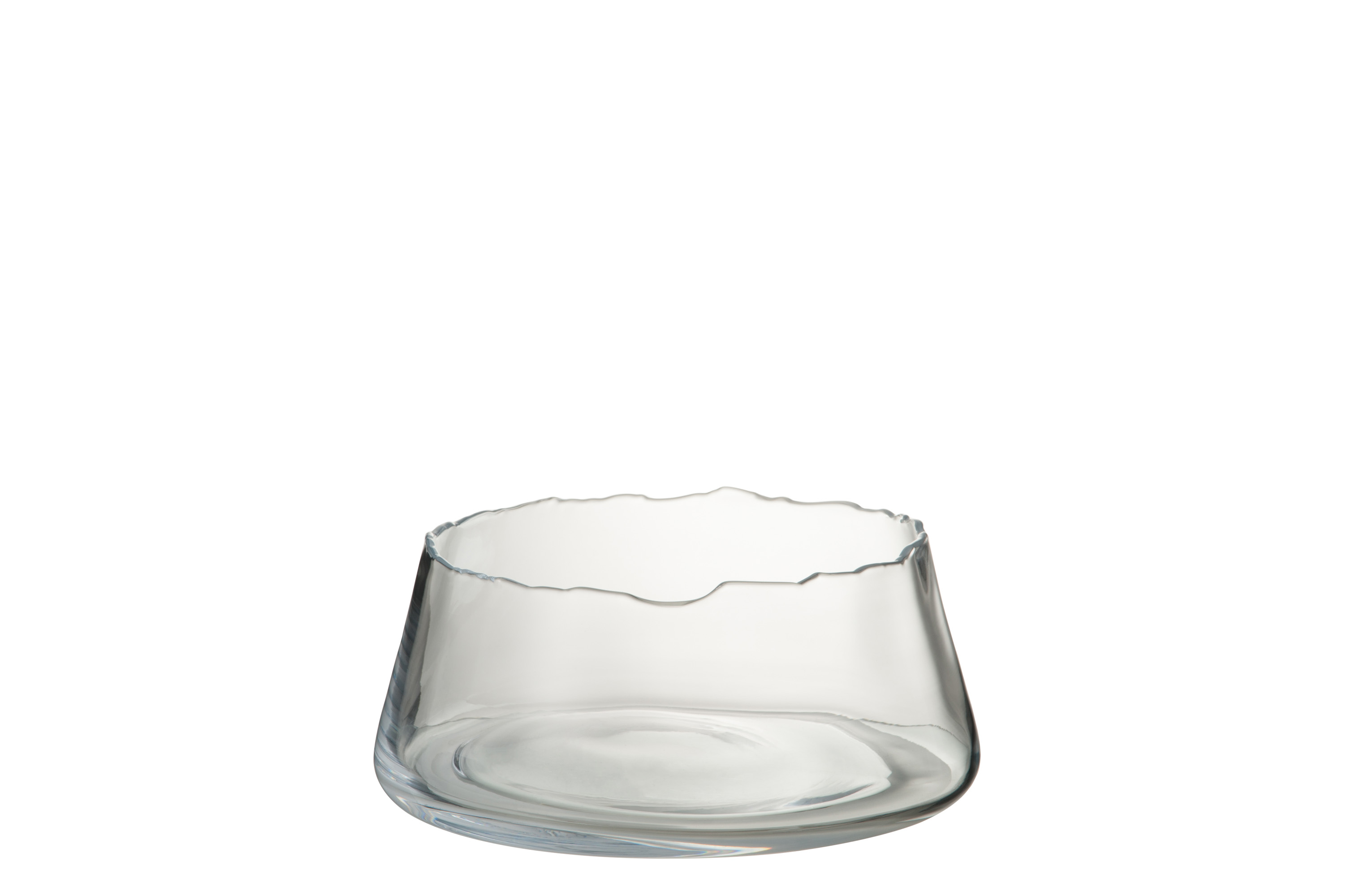 Jolipa XL Rough Edge Glass Transparent Bowl