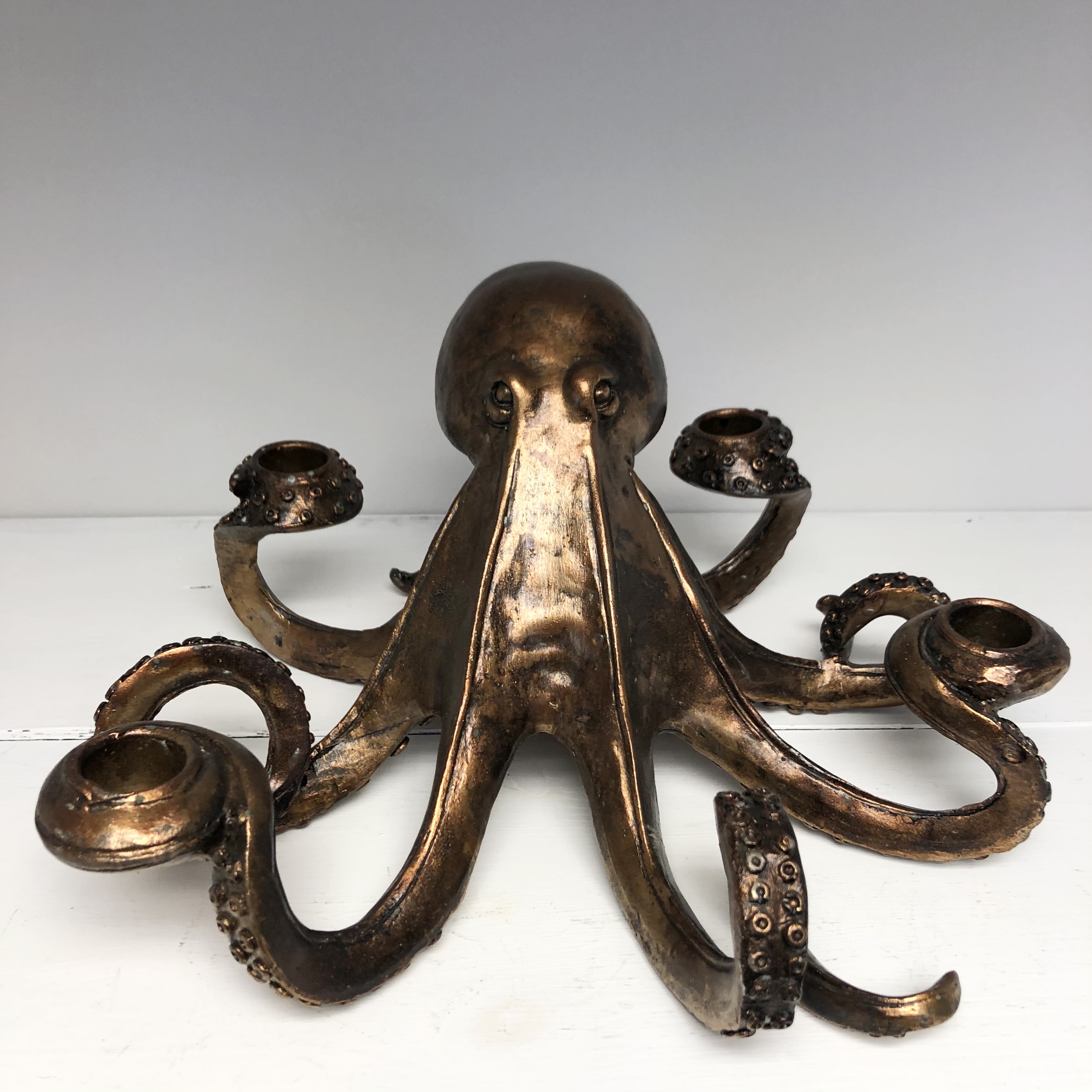 MOR Interiors Bronze Octopus Candle Holder