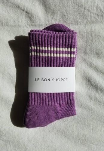 Le Bon Shoppe Lila Socks Boyfriend Grape