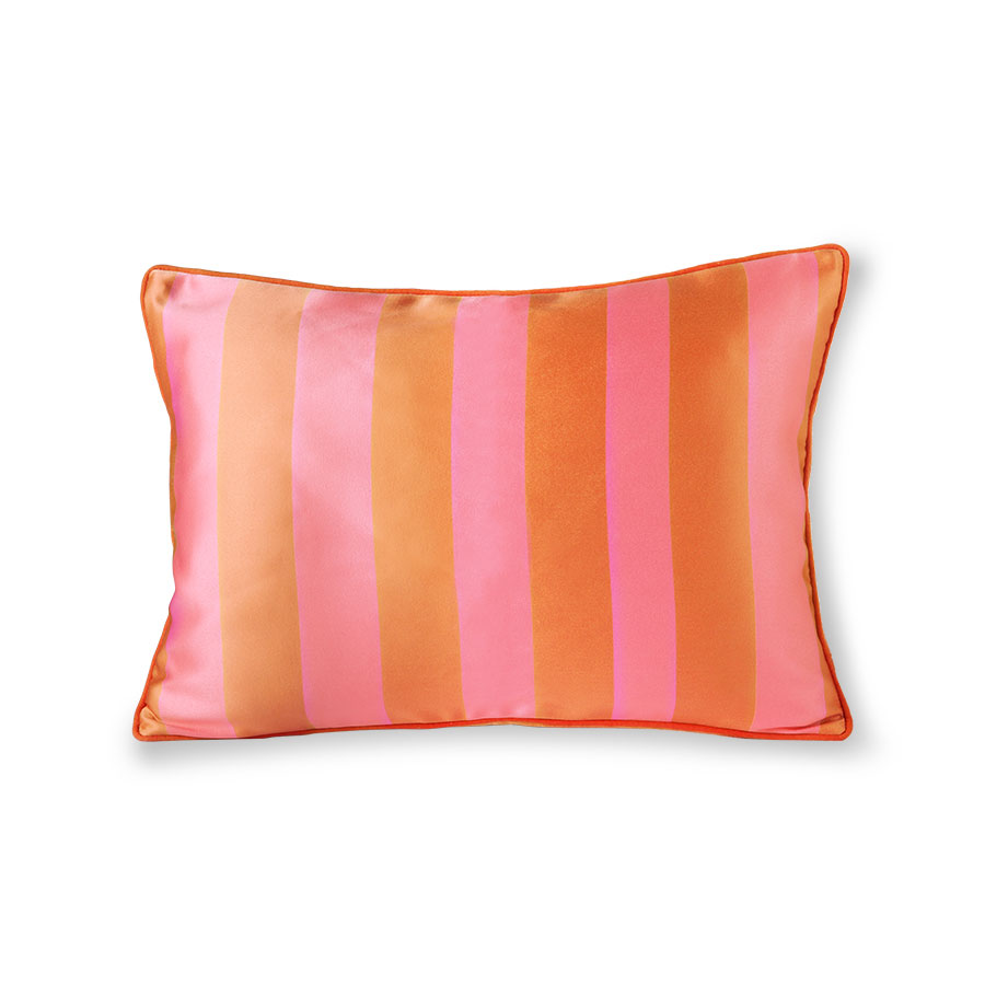 HK Living Satin/Velvet Cushion Orange/Pink (35x50)