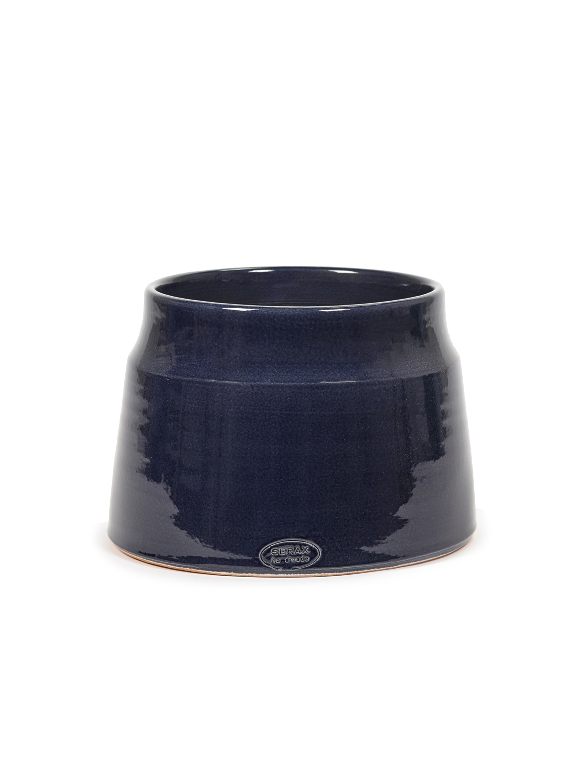Serax Ceramic Glazed Pot Dark Blue 25x25x20