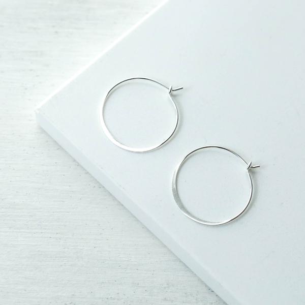 Marianne Minimalist Silver Hoop Earrings