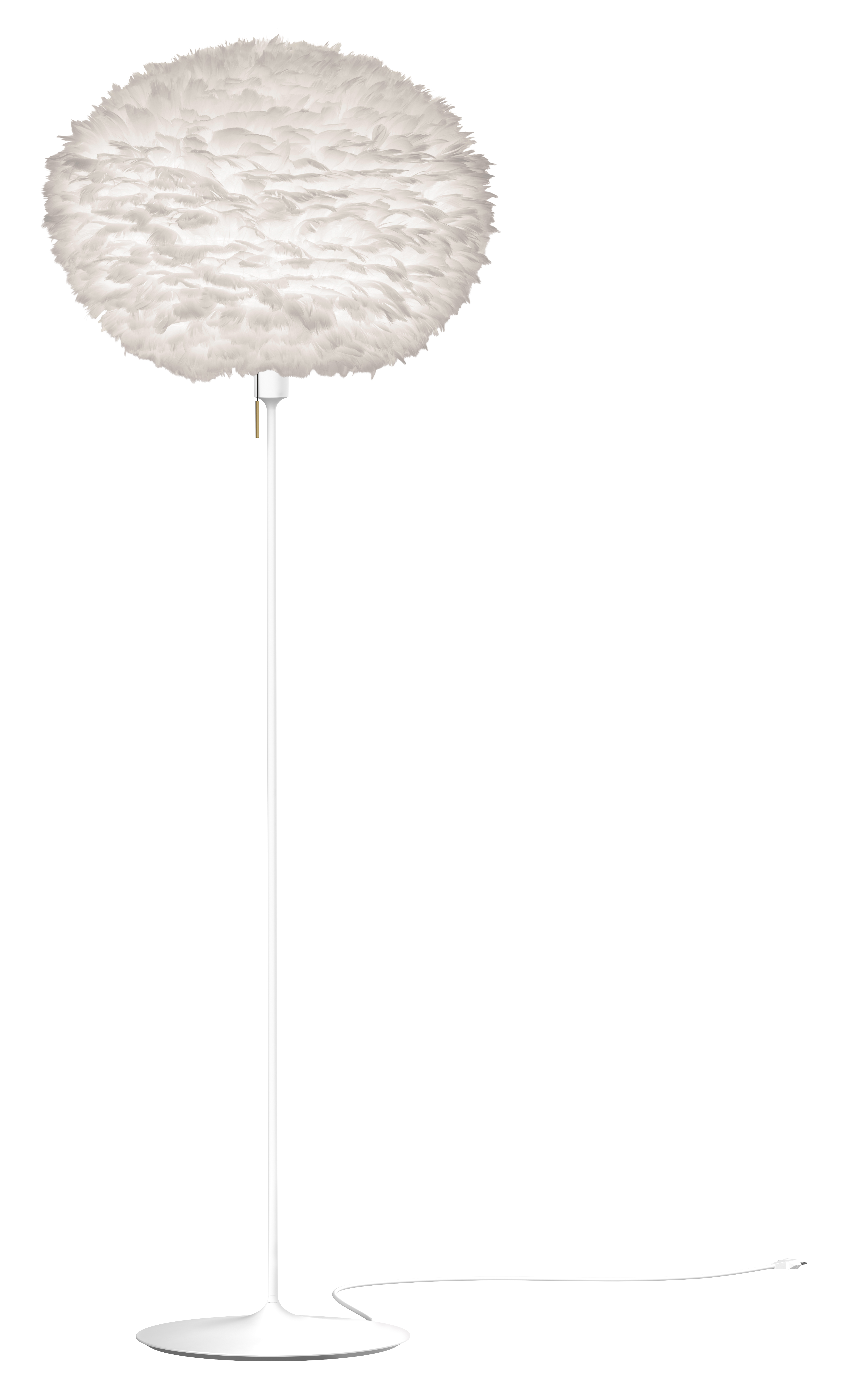 UMAGE Large White Feather Eos Floor Lamp with White Santé Stand