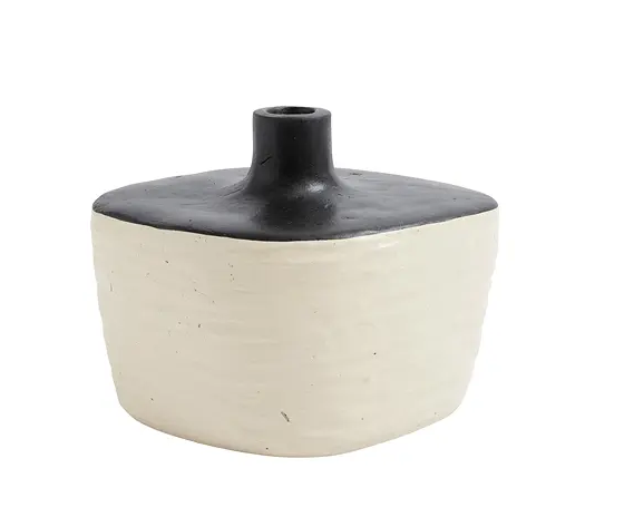 Muubs Vase Tuto Ceramic Black/Creme 
