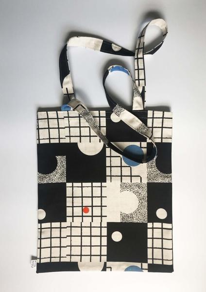 Millie Rothera Tote Bag In Grid Print