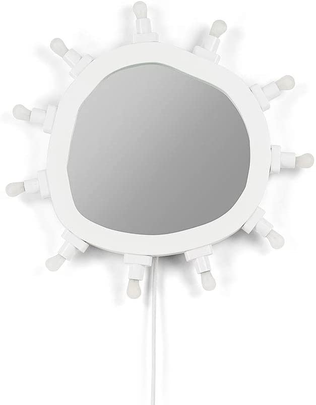 Seletti MDF Mirror Luminaire With Bulbs Small 30x32 cm