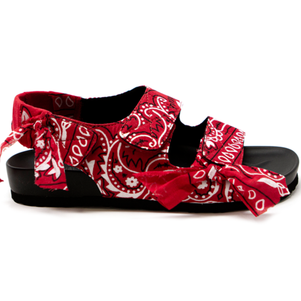 Apache Sandals Red Bandana