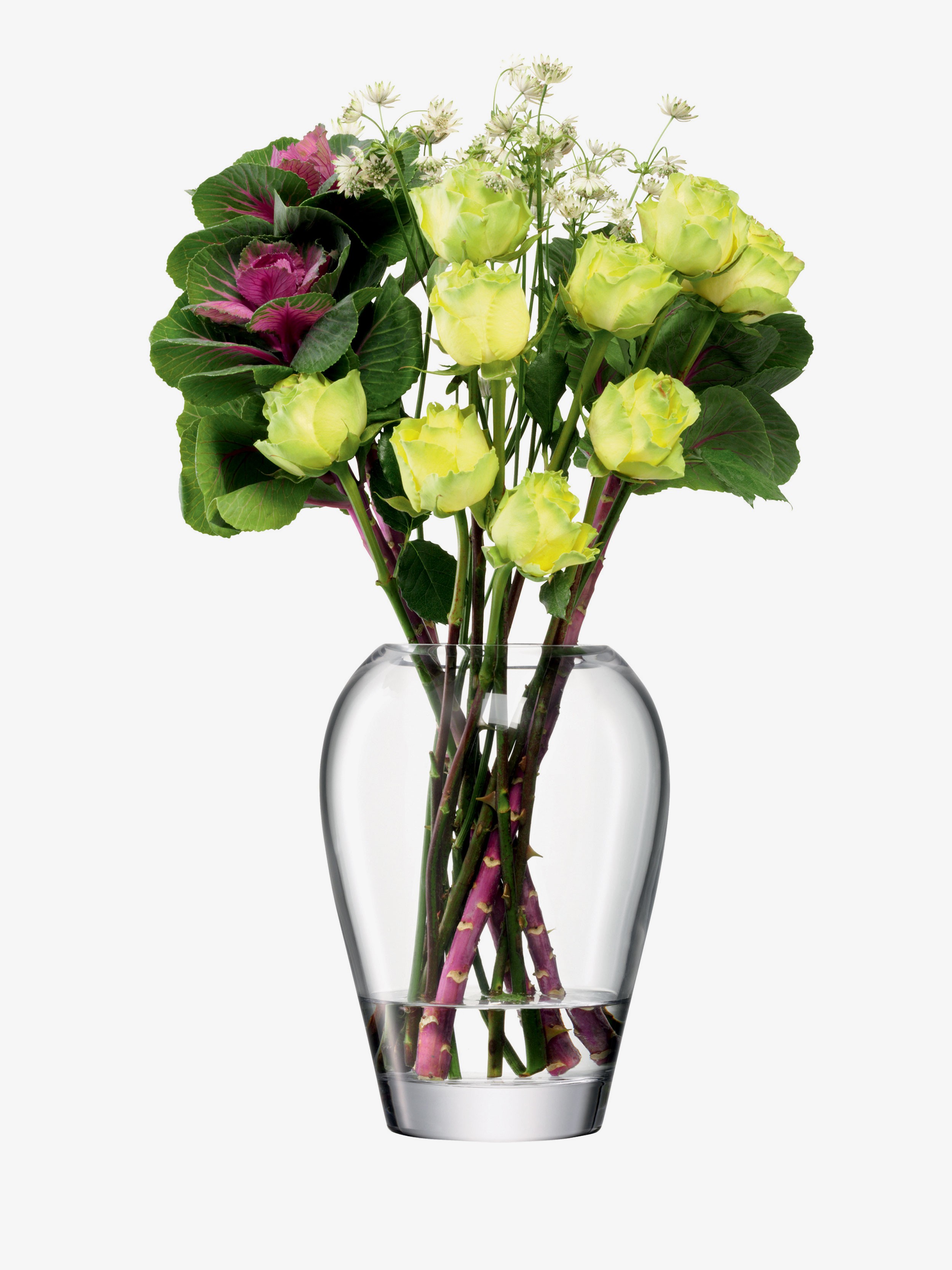 LSA International Flower Garden Bouquet Handmade Glass Vase H25cm