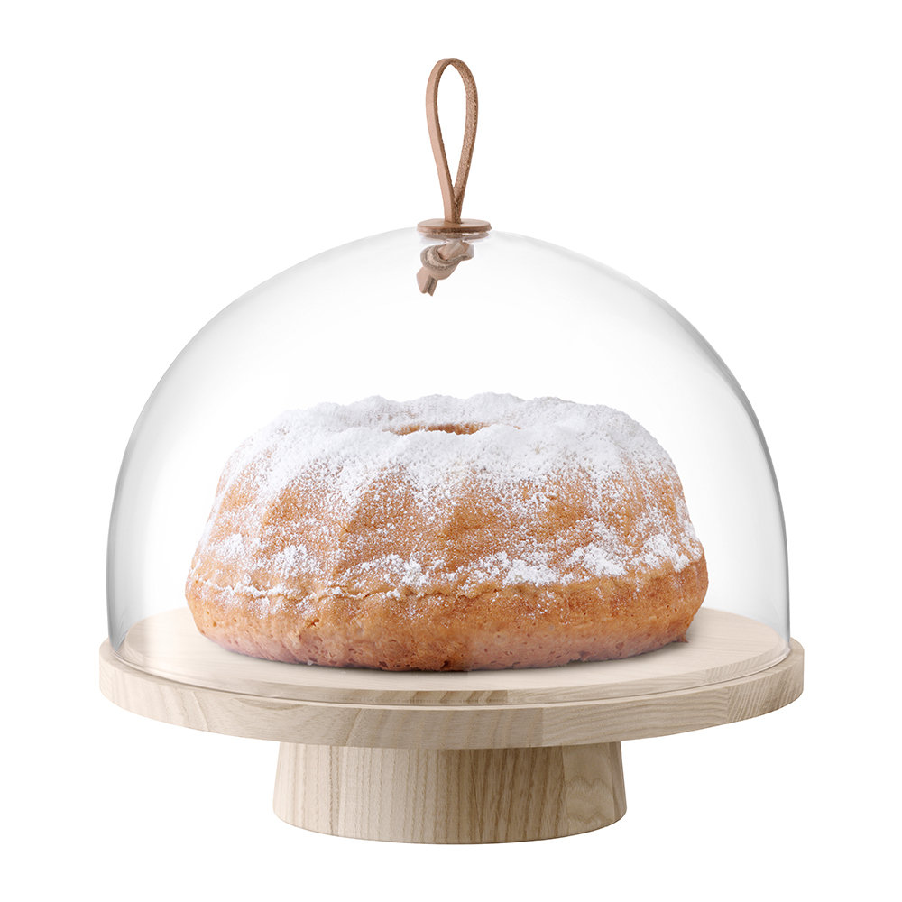 LSA International Ivalo Cake/Cheese/Pastries Dome on Ash Stand 28cm