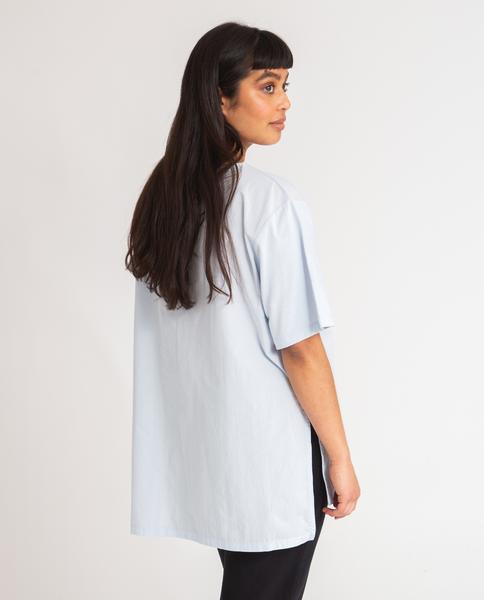 Beaumont Organic SUMMER Hayley Organic Cotton Top In Pale Blue