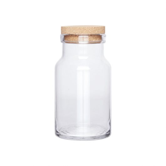 Hubsch Small Storage Glass with Cork Lid