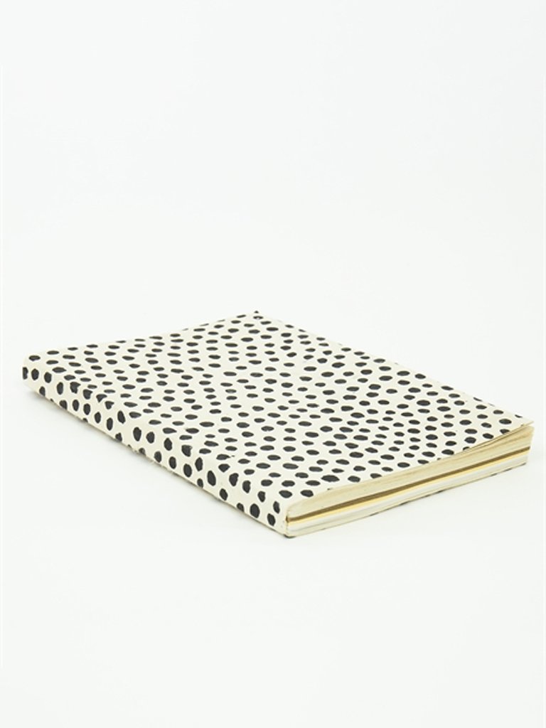 Dotted A5 Notebook In White Black